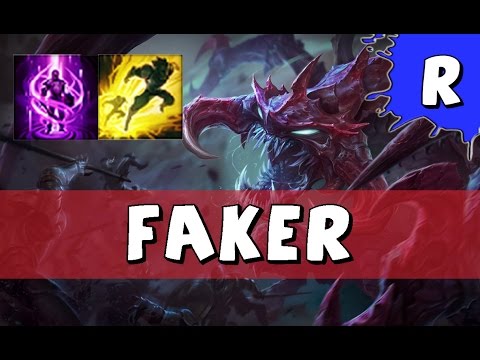 SKT T1 Faker as Cho'Gath vs Gangplank MID - S6 Challenger SoloQ - League of Legends