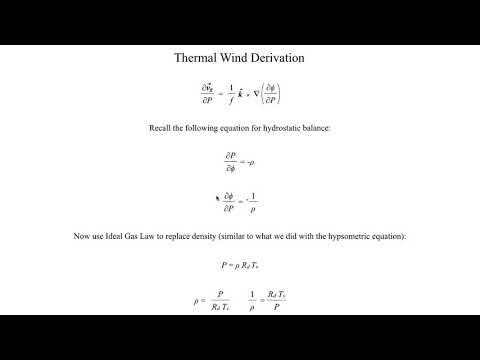 METR2023 - Lecture 12 - Segment 3: Derivation of Thermal Wind