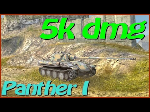 WOT Blitz / Panther I / 4 frags / 5k dmg