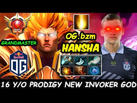 16 Y/O NEW INVOKER GOD - OG.bzm Invoker Wonderkid Grandmaster Tier Grinding MMR Dota 2 pro Gameplay