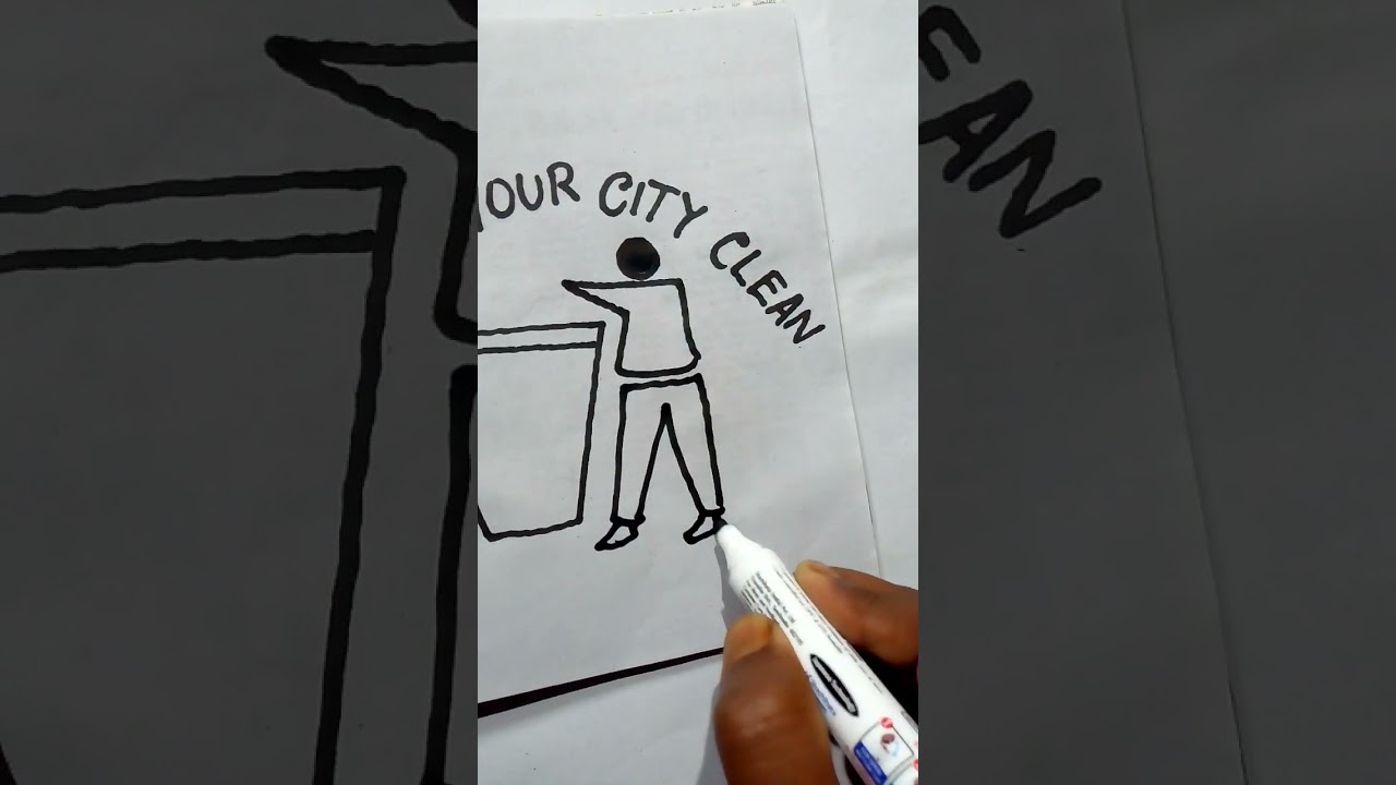keep your city clean ***!**art drawing video ***!!**