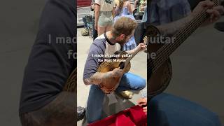I made a custom guitar for Post Malone and gave it to him Backstage 🙈 #postmalone #guitar #LV #fyp