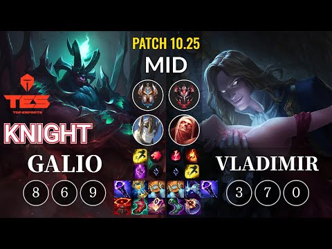 TES knight Galio vs Vladimir Mid - KR Patch 10.25