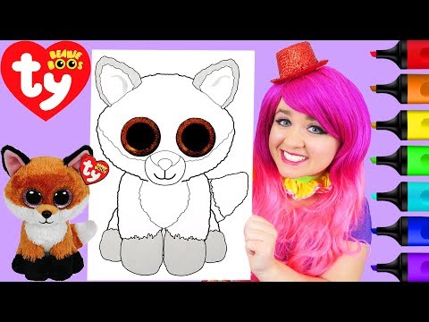 Coloring Ty Beanie Boos Fox Slick Coloring Page Prismacolor Markers | KiMMi THE CLOWN