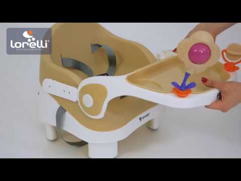 Стульчик для кормления бежевый Lorelli Pixi Beige White с регулировкой по высоте - фото 1 - id-p1423710415