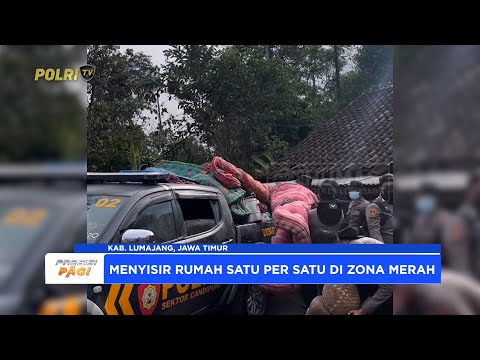 POLRES LUMAJANG KERAHKAN 480 PERSONEL AMANKAN PENGOSONGAN RUMAH TERDAMPAK ERUPSI SEMERU