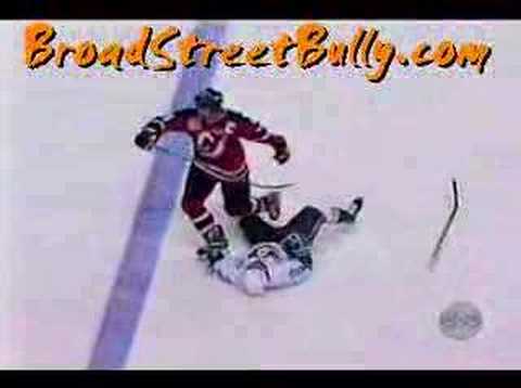 Scott Stevens hits Paul Kariya