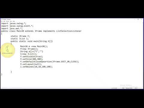 Java Swing Class Jlist Add Listselectionlistener Codelearning