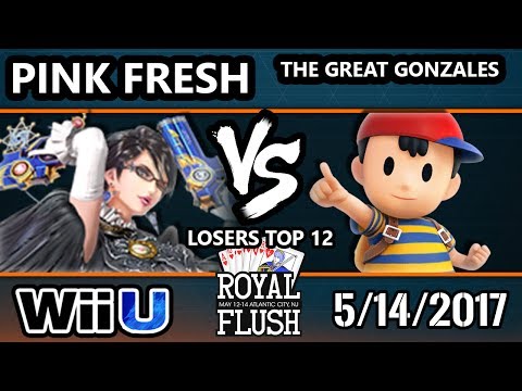Royal Flush SSB4 - Pink Fresh (Bayonetta) Vs. The Great Gonzales (Ness) Smash 4 Losers Top 12