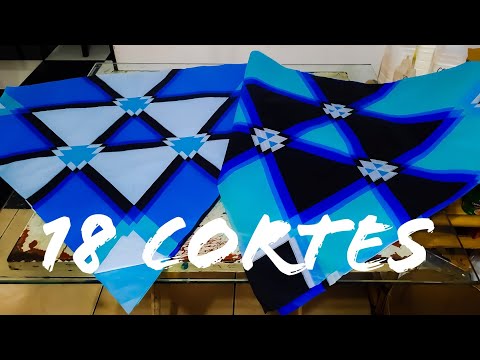 FOLHA DE TRIÂNGULO PARA PIPA COM 18 CORTES