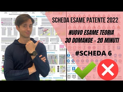 Scheda esame patente B 30 domande - scheda N 6