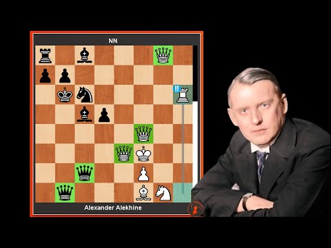 Alexander Alekhine and 5 Queens