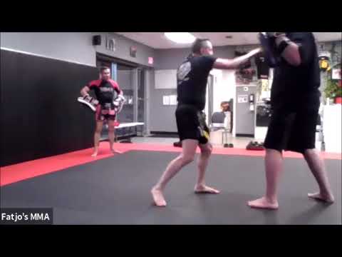 Reverse elbows with coach Chris at Fatjo's MMA
