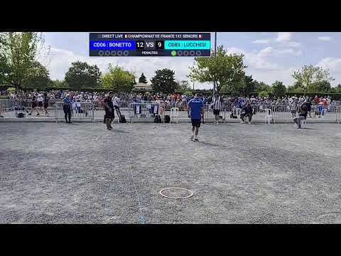 🎥 DIRECT LIVE  🇨🇵 CHAMPIONNAT DE FRANCE 🏆 PÉTANQUE SENIORS 1X1 -  BONETTO MICKAEL 🆚 LUCCHESI PIERRE