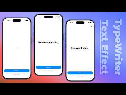 TypeWriter Text Effect With Haptics Using SwiftUI | OnBoarding Animation | iOS | Xcode 27 thumbnail