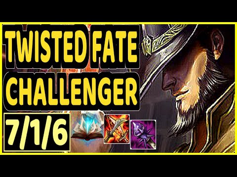 EVROT (TWISTED FATE) - 7/1/6 KDA CHALLENGER GAMEPLAY - BR