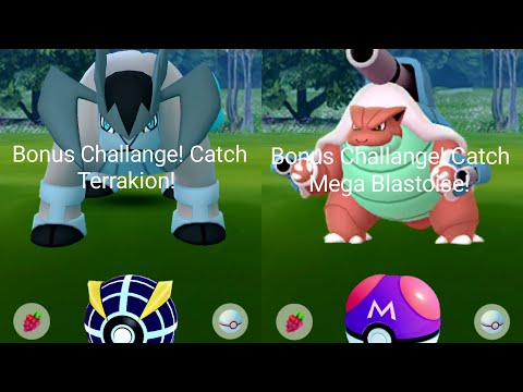 Shiny Terrakion & Mega Blastoise raids started in pokemongo...