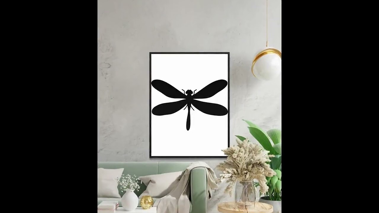 Dragonfly Hovering Silhouette SVG, Insect Clipart, Flying Bug Vector, Digital Cut File
