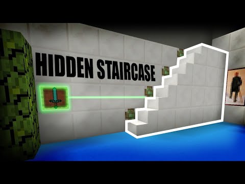 HOW TO MAKE A SECRET STAIRCASE IN MINECRAFT EASY