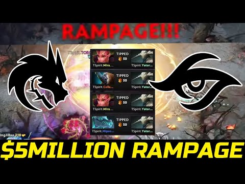 YATORO $5MILLION RAMPAGE IN TI10! - TSPIRIT VS TEAM SECRET GAME 3 LB FINAL DOTA 2