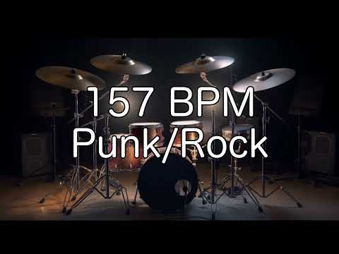 Punk/Rock Groove: 157 BPM Drum Beat for Musicians