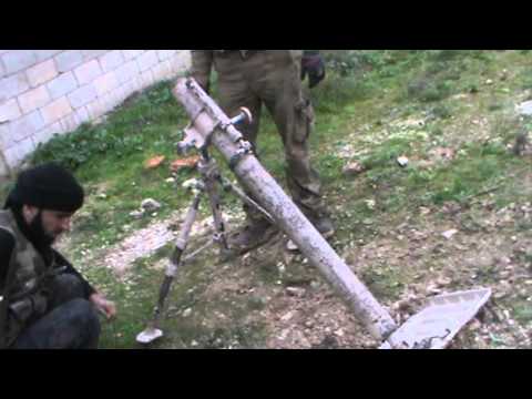 تجهيز واعداد مدفع هاون لاستهداف حاجز أبو شفيق في منطقة مورك في ريف حماة من قبل لواء شهداء اللطامنة