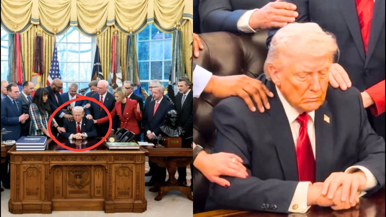 EN ESTOS MOMENTOS en la CASA BLANCA LÍDERES RELIGIOSOS ESTÁN ORANDO por TRUMP PIDIÉNDOLE a DIOS q...