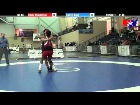 Omar Maknassi vs. Cullen King at 2013 ASICS University Nationals - GR