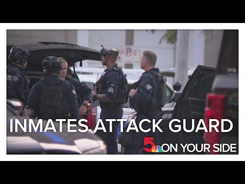 Video shows inmates assaulting City Justice Center guard before holding him hostage Tuesday morning