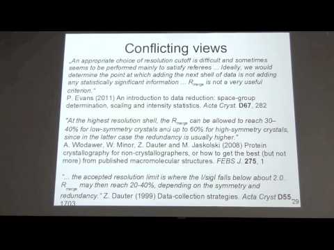 Lecture 3:  CC* - Linking crystallographic model and data quality 