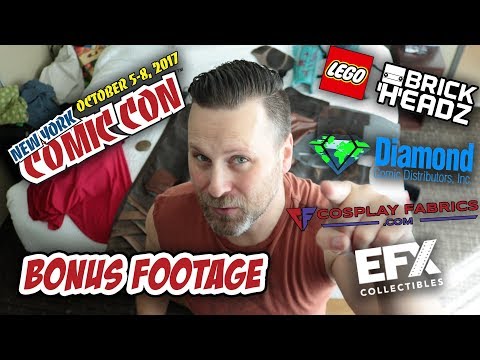 NYCC 2017 Bonus Footage - EFX Collectibles, Cosplay Fabrics, Lego Brick Headz and More!