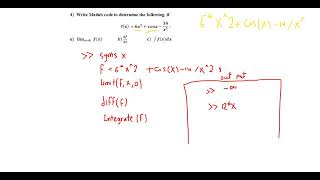 Download the video "Matlab code for limits and diff and integrate"