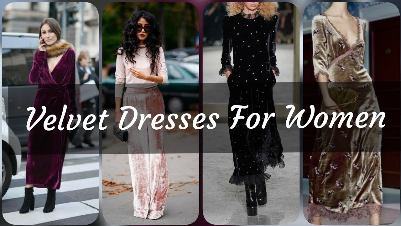 Semi Formal Velvet Dress For Women #monicafashiongoogle