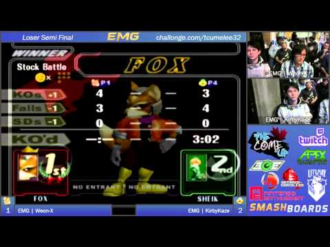 EMG KirbyKaze vs EMG Weon X   The Come Up   SSBM Losers Semi Finals