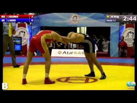 Finale 1-2 Freestyle 70 Kg (RUS) Israil KASUMOV vs (AZE) Emin AZIZOV