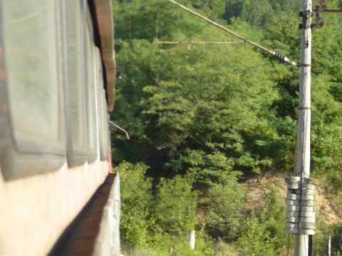 BDZ electric locomotive 44 076 with freight train 10603 - Kostenec - Belovo (rheostat brake)