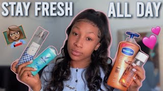 HOW TO STAY FRESH ALL DAY IN SCHOOL 👩🏽‍🏫💕 | HYGIENE 101 | BACK TO SCHOOL