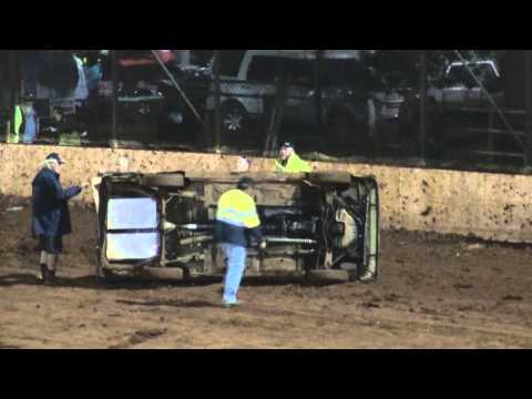 Junior Sedans: Carter Armstrong Rollover - Kingaroy Speedway