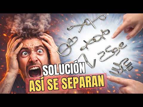 Solución ROMPECABEZAS Crazix 🔩 Cómo separar las 6 piezas metálicas sin forzar - UNA a UNA 🧩