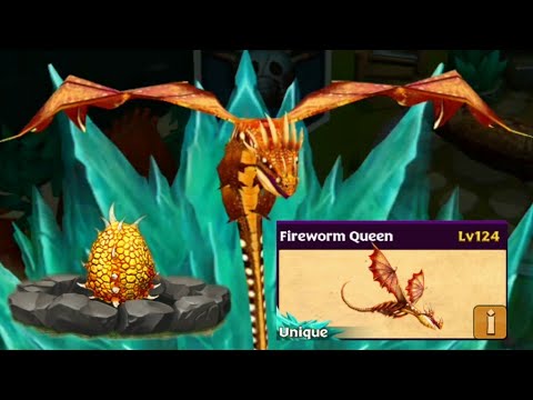 Fireworm Queen max level 124 titan mode-unique dragon//Dragons rise of Berk