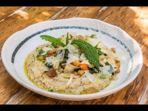 Polenta con ceci, cavolo nero e Stoccafisso Norvegese di Diego Rossi