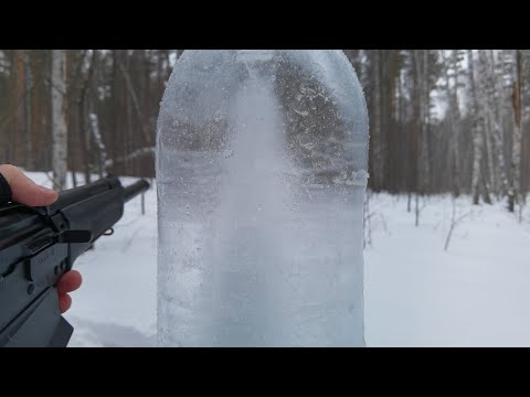 Shotgun Saiga 12 vs Ice