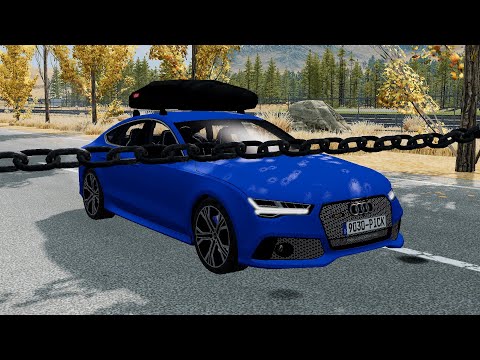 Car VS Giant Chain - Beamng Drive | CAR CRASHES | 4K