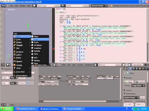 Using Python In The Blender Game Engine Part 2 Basic