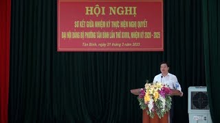 Hội nghị Sơ kết đánh giá kết quả thực hiện Nghị quyết Đại hội Đảng bộ thành phố Tam Điệp lần thứ X và Nghị quyết Đại hội Đảng bộ phường Tân Bình lần thứ XVIII, nhiệm kỳ 2020-2025