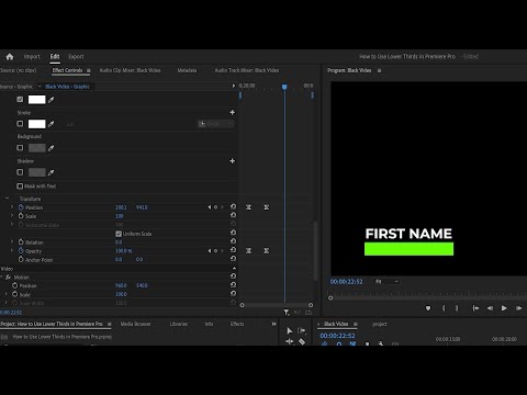 How to Use Lower Thirds in Premiere Pro Tutorial