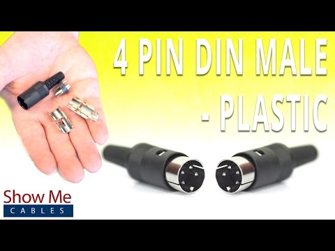 How To Install The 4 Pin DIN Male Solder Connector - Plastic
