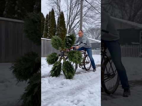 Brooms on a bike #snow #bike