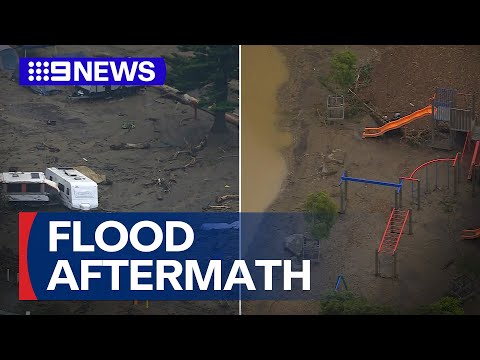 Clean-up underway after flash flooding in Victoria | 9 News Australia