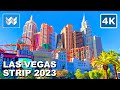 4K Las Vegas Strip USA Full Walking Tour Travel Guide 2 Hours Treadmill Workout Exercise